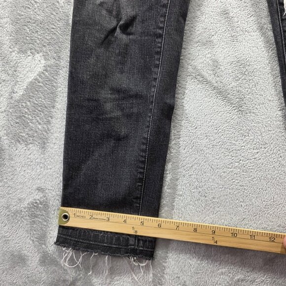 KUT from the Kloth Jeans Womens 00 Black Reese Fab Ab High Rise Straight Ripped - Picture 10 of 10